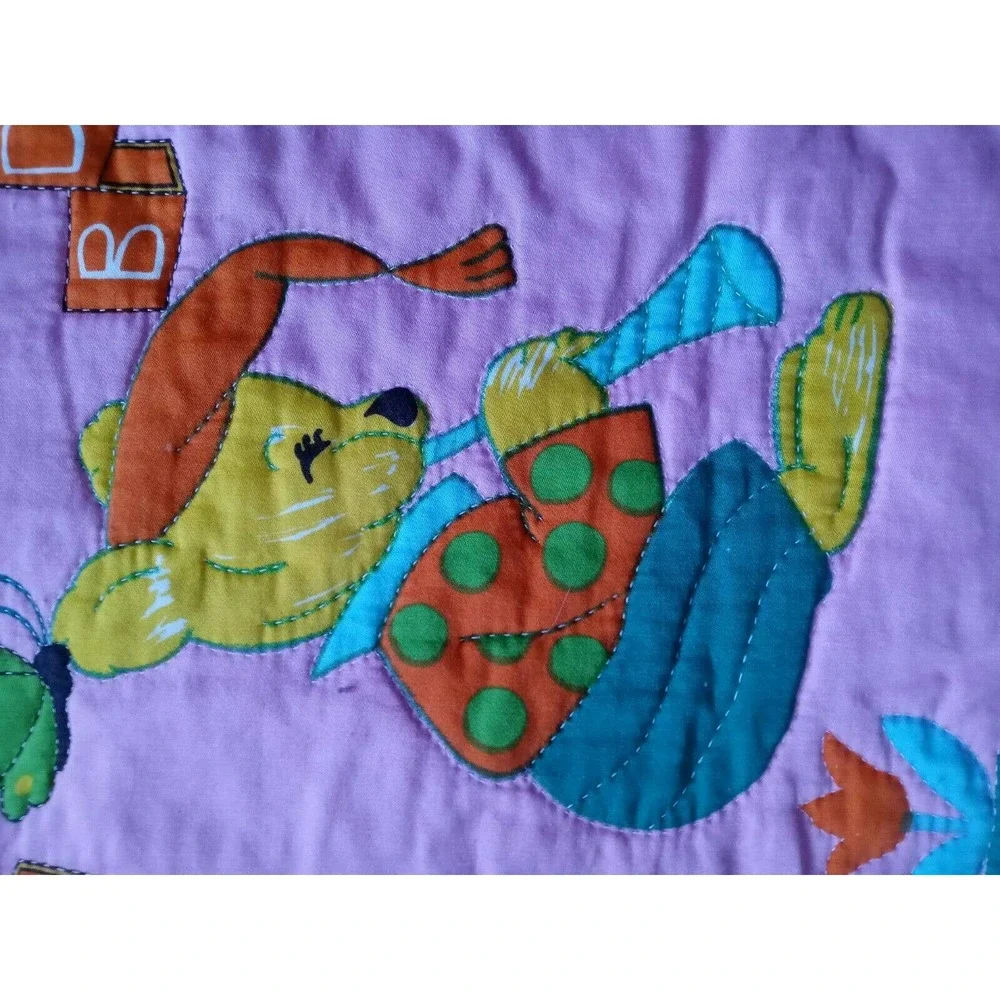 Handmade Animal Friends Retro 70s Baby Blanket‎